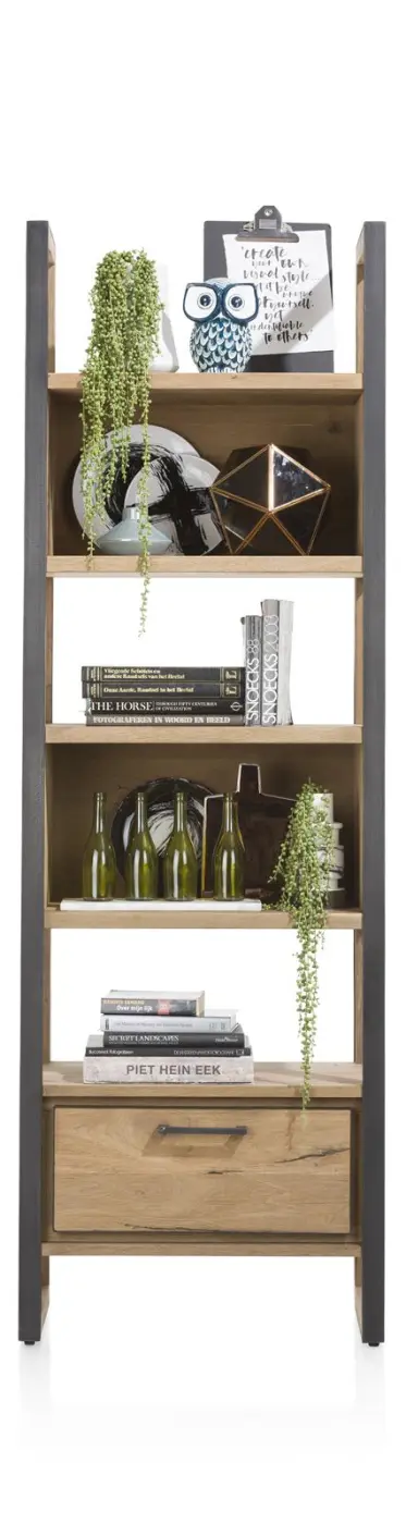 Henders & Hazel Metalo Bücherregal 36340RWB Eiche furniert / Metall schwarz ca.65x200x35 cm Henders & Hazel Metalo Bücherregal 36340RWB Eiche furniert / Metall schwarz ca.65x200x35 cm
