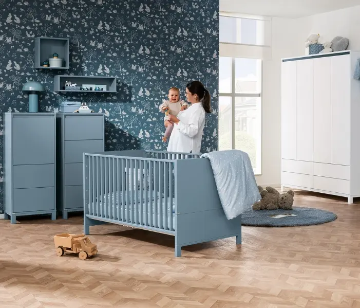 Paidi Olli Babybett Mattblau 70x140 cm