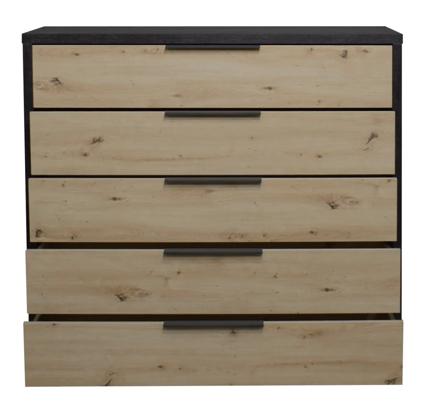 Mäusbacher Kommode flamed wood black / asteiche