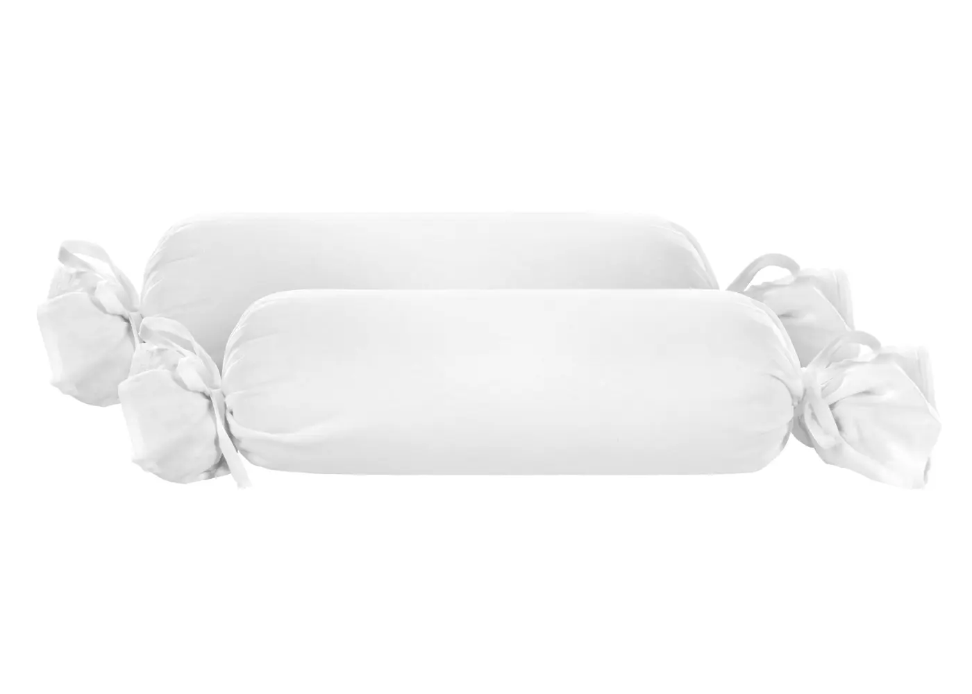 biberna Feinjersey-Nackenrollenbeezug Doppelpack weiss 2x 15x40 cm