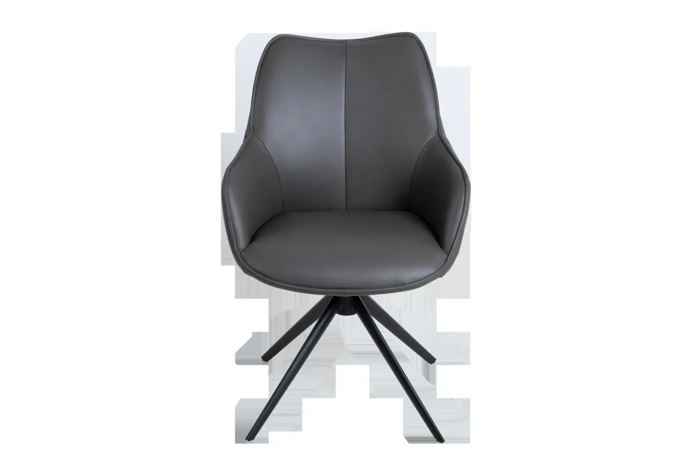 360 Grad Furniture Dining-Chair Leder Anthrazit ca. 62x63x89 cm