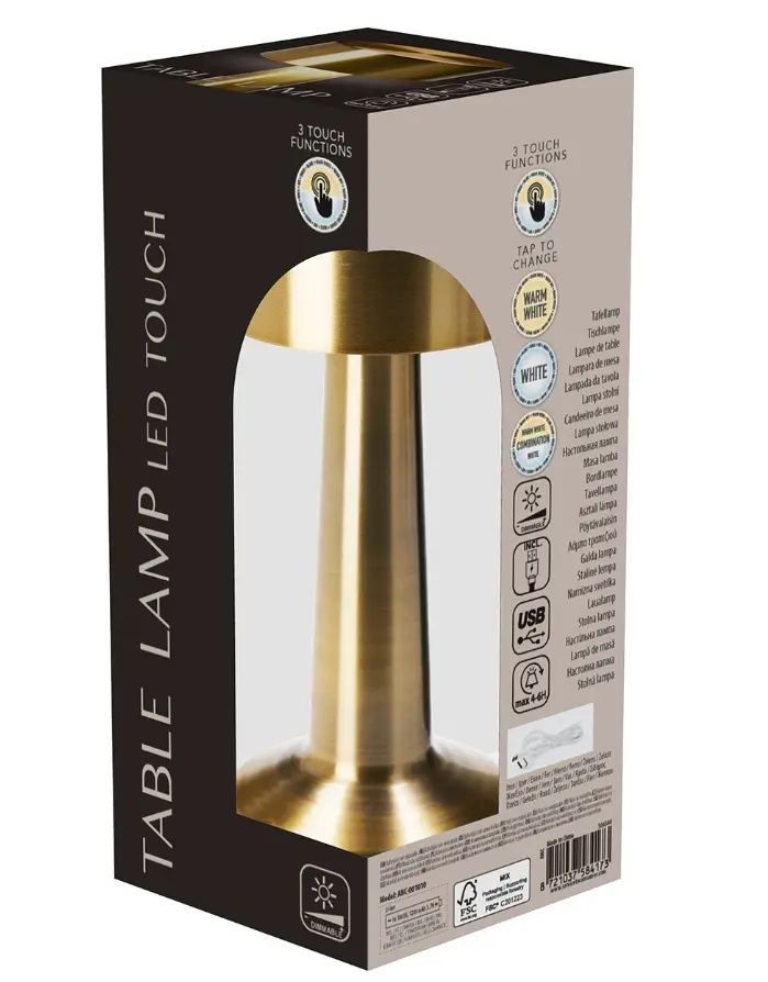 Koopman I. Tischlampe 8x21 cm Gold
