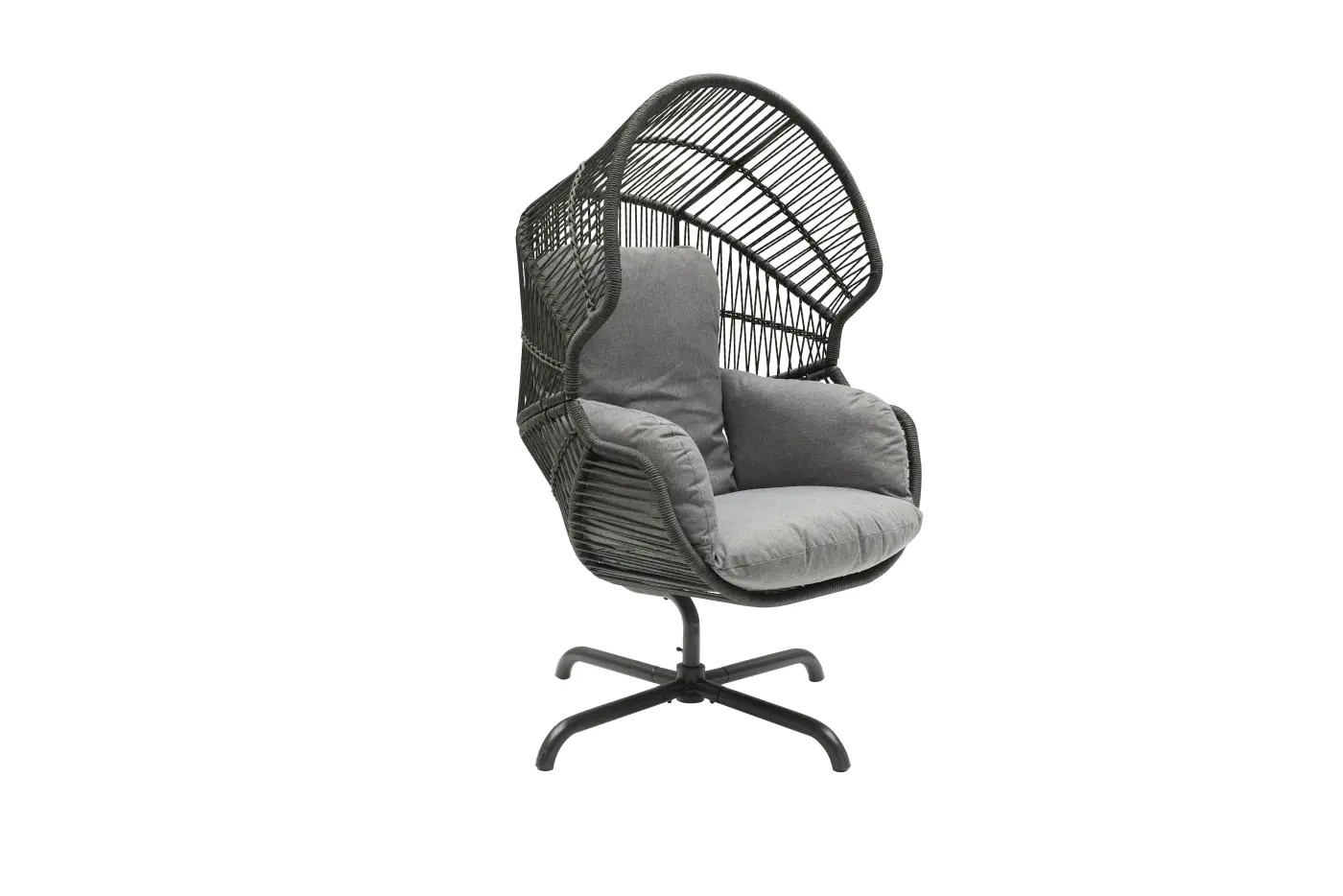 LC Lounge-Drehsessel Grau mit Sitzkissen 