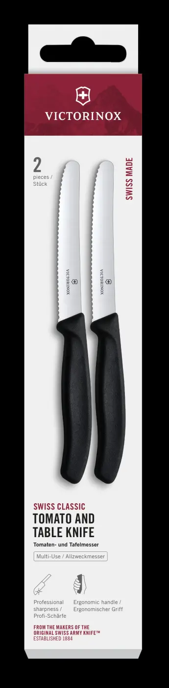Victorinox Tomaten- und Tafelmesser Swiss Classic 2-tlg. schwarz