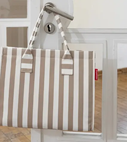 Reisenthel Daily Shopper Summerstripes Coffee ca. 42x35x17 cm