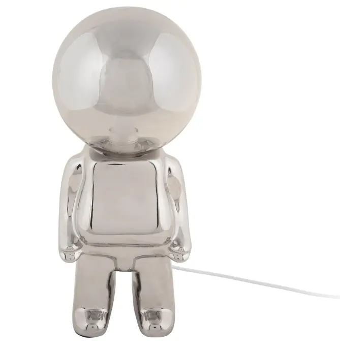 Present Time Tischlampe Ross LED ceramic chrome ca. 27x12 cm