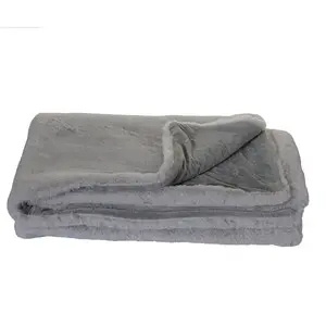 Hogewoning Plaid Cozy Fake Fur 130x170cm Grey