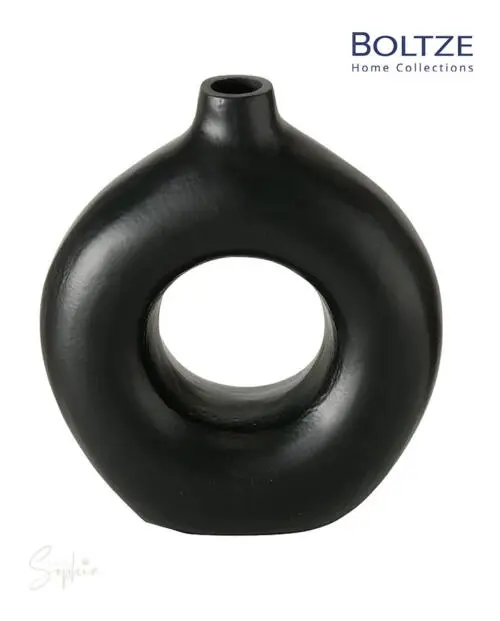 Boltze Vase Ronella schwarz 23 cm