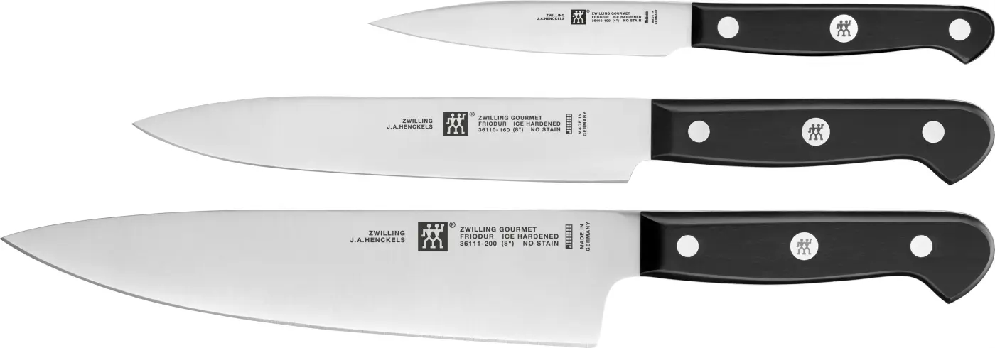 Zwilling Messerset, 3 tlg. Metallfarben/Schwarz