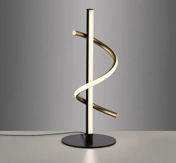 Justlight LED-Tischleuchte Schwarz/Messing 18x44x18 cm