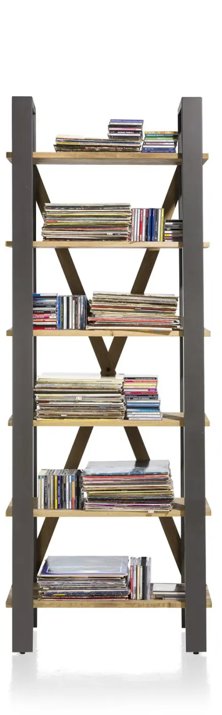 Henders & Hazel Farmland Bücherregal 39619-RWB Eiche Railway brown furniert, ca.75x200x35 cm