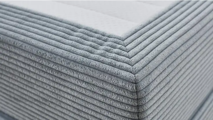 Relaks Boxspringbett Cord Grau ca.180x200 cm, Taschenfederkern 500 H2/H3