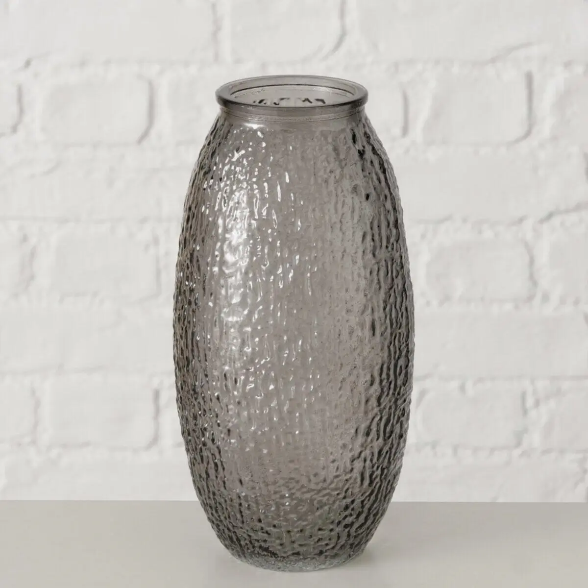 Boltze Vase Rifla Grau 24,5 cm hoch