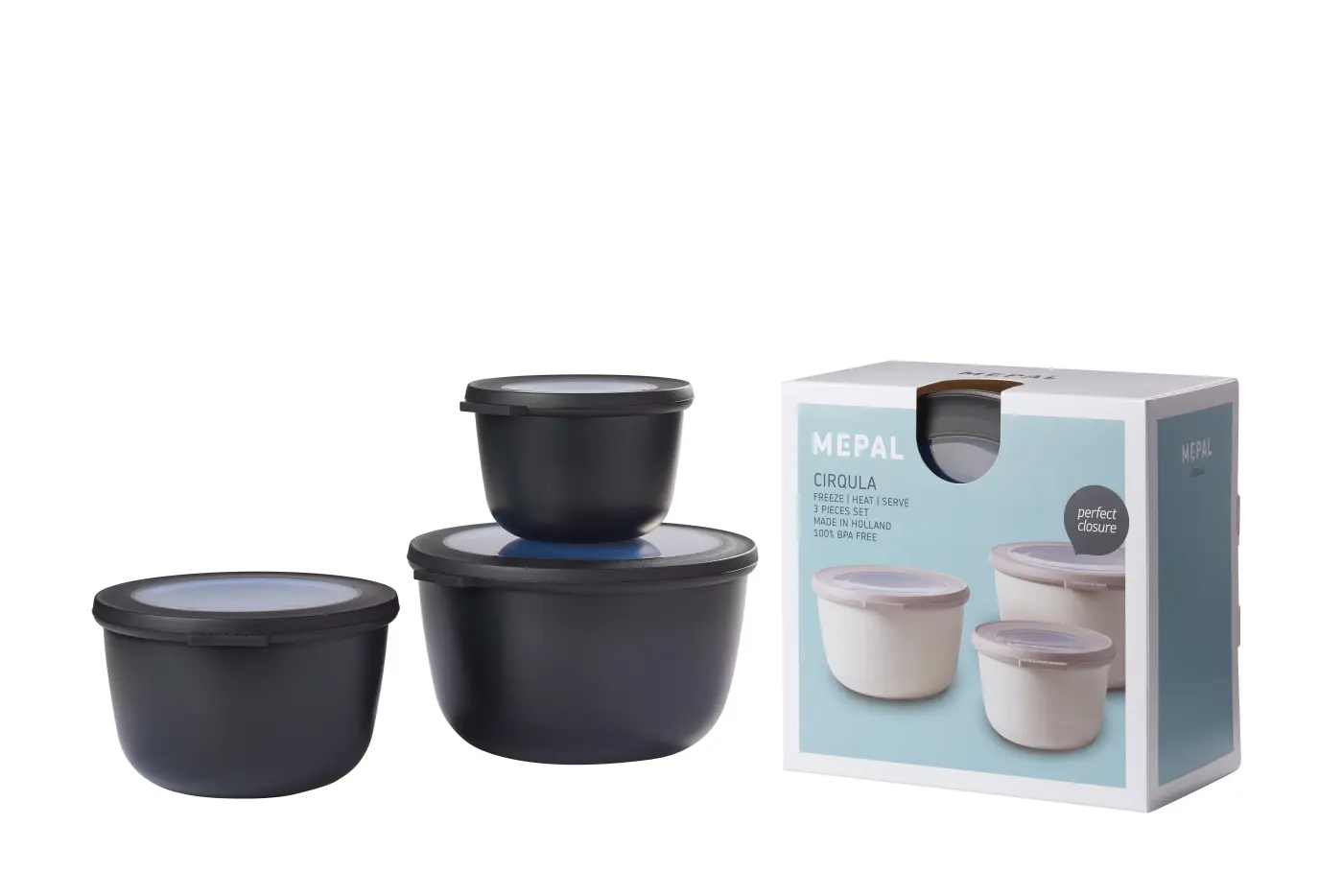 Mepal Set Cirqula 3-tlg. Nordic Black 