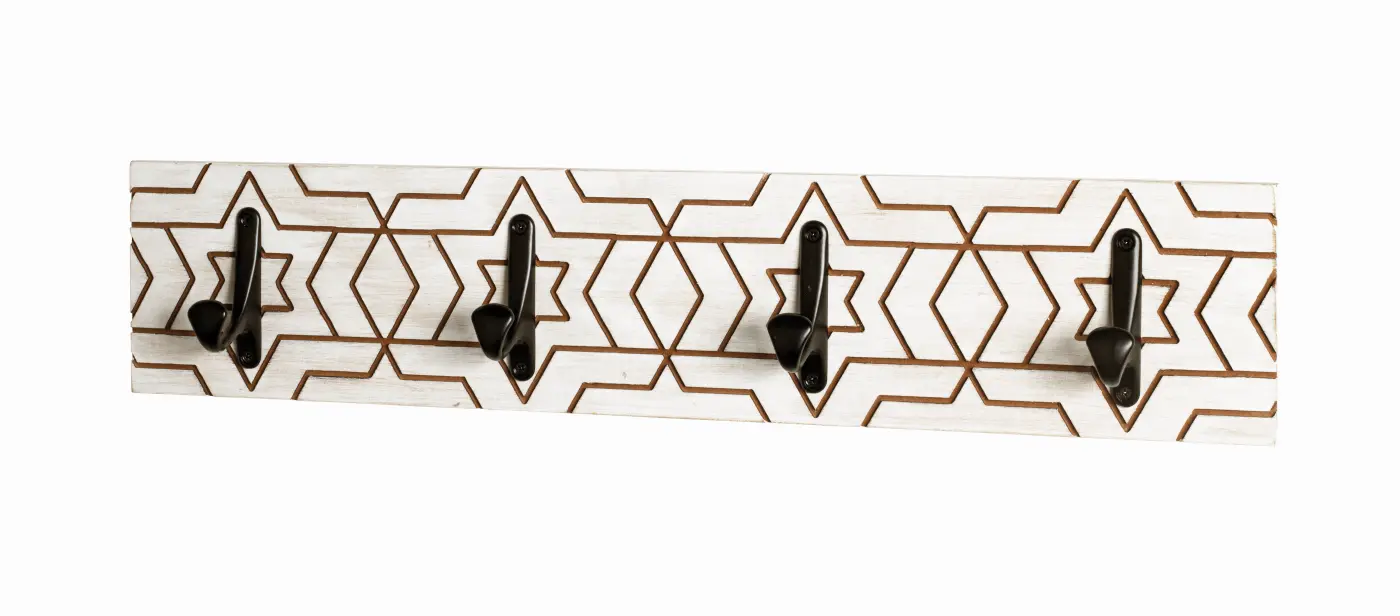 HAKU Wandgarderobe Lina schwarz, weiß