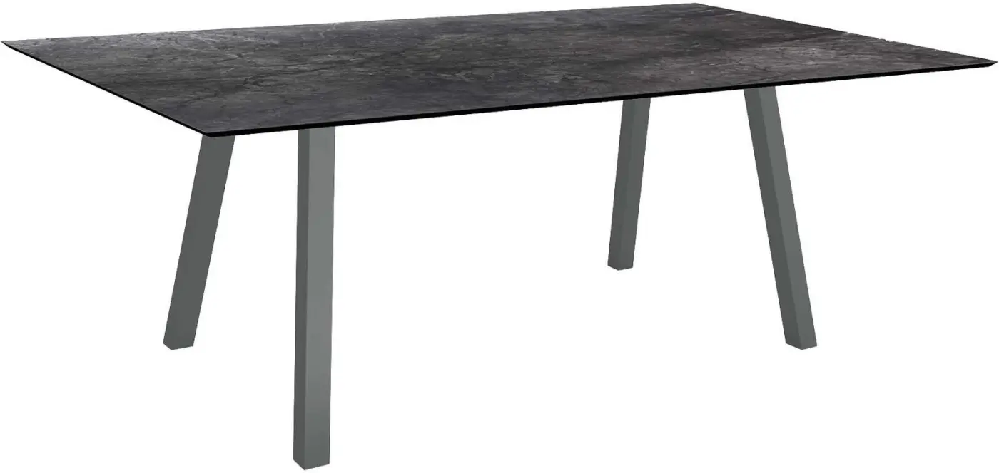 Stern 432005 Tisch 180x100x75 cm Interno Vierkantr. Alum. Anthrazit Silverstar 2.0 Dark Marble