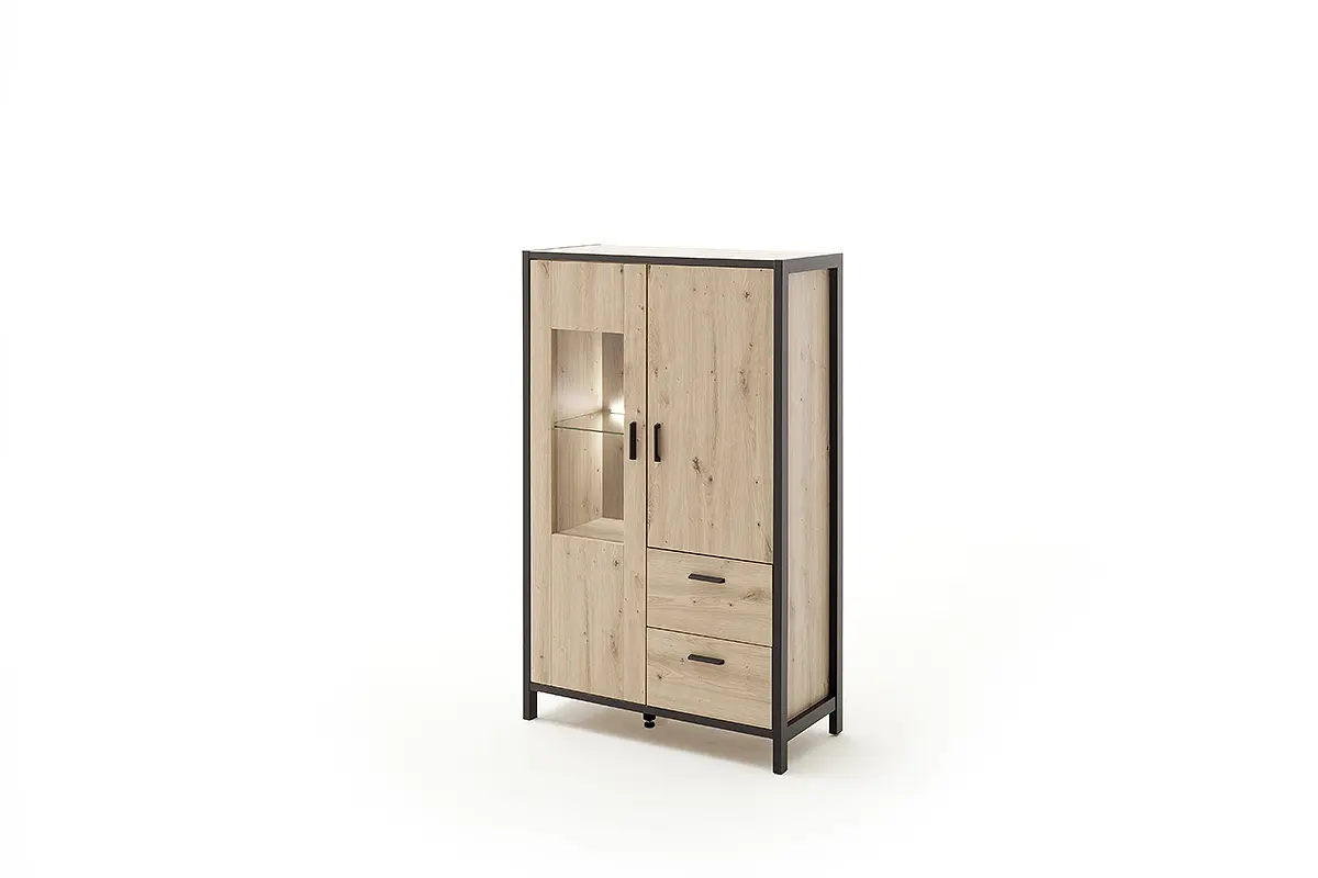 MCA Highboard Balkeneiche - anthrazit ca.86x140x40 cm