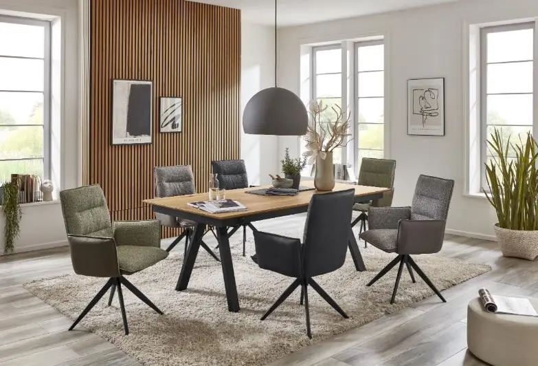 Niehoff Design-Tisch Bridge 8483-86-078 Charakter Eiche furniert lackiert ca.180(-280)x76x100 cm