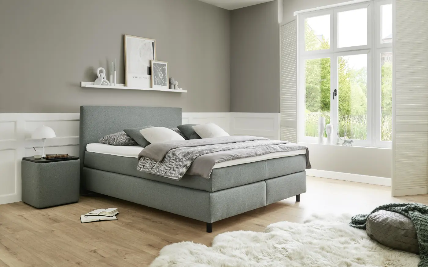 Oschmann Boxspringbett OC-bx23163 Salbei ca. 180x200 cm