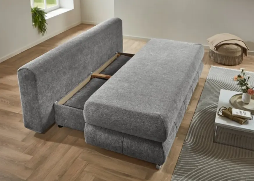 Sun Garden Funktionssofa Borna 100x200 cm silber