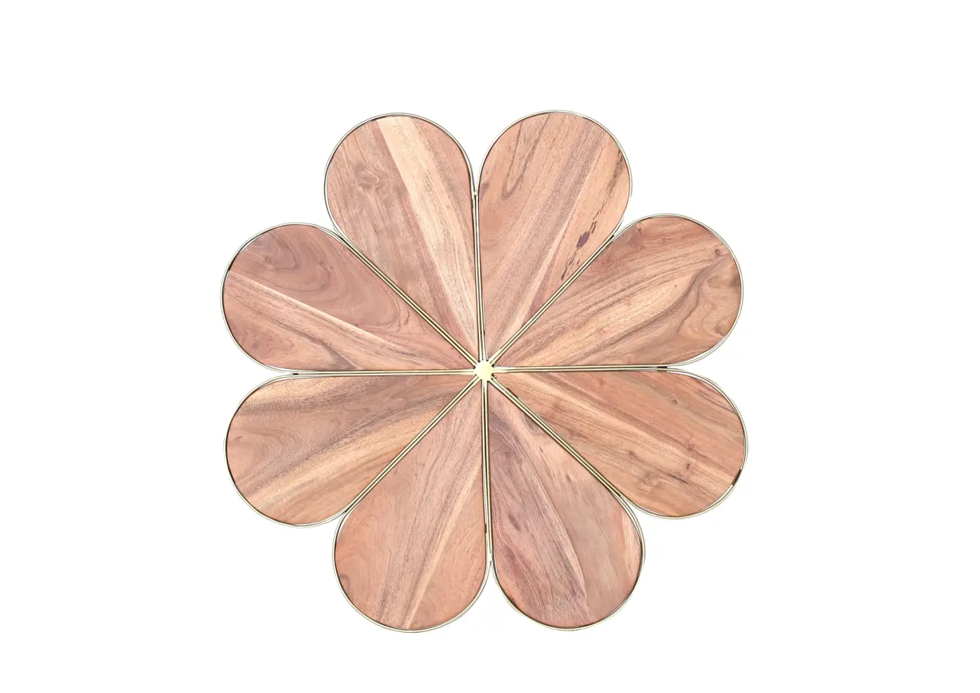 Gutmann Beistelltisch Bloom natur/ messingfarben