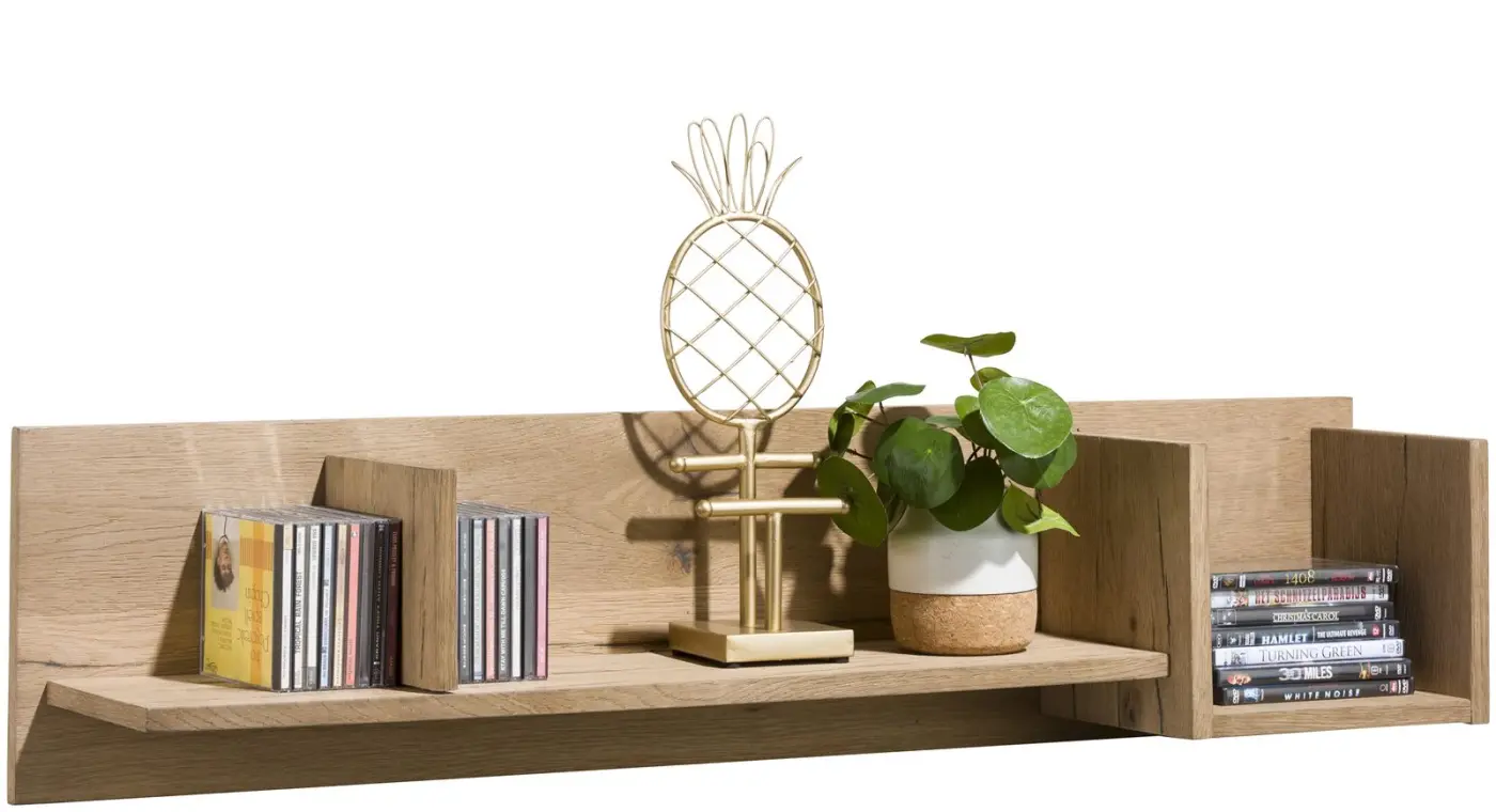 Habufa Wandboard Canova 39593RWB, Eiche Railway braun furniert, ca.120x28x25 cm