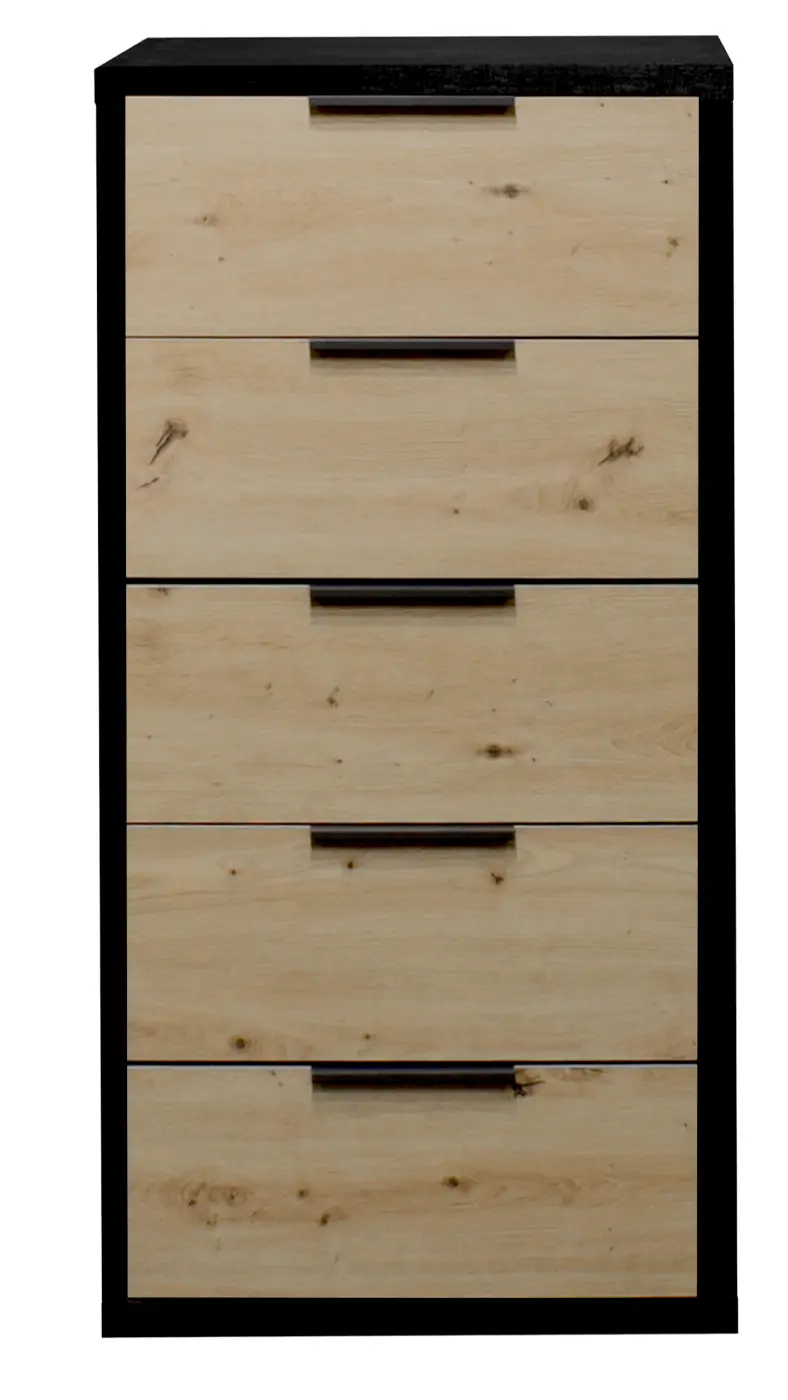 Mäusbacher Kommode flamed wood black / asteiche