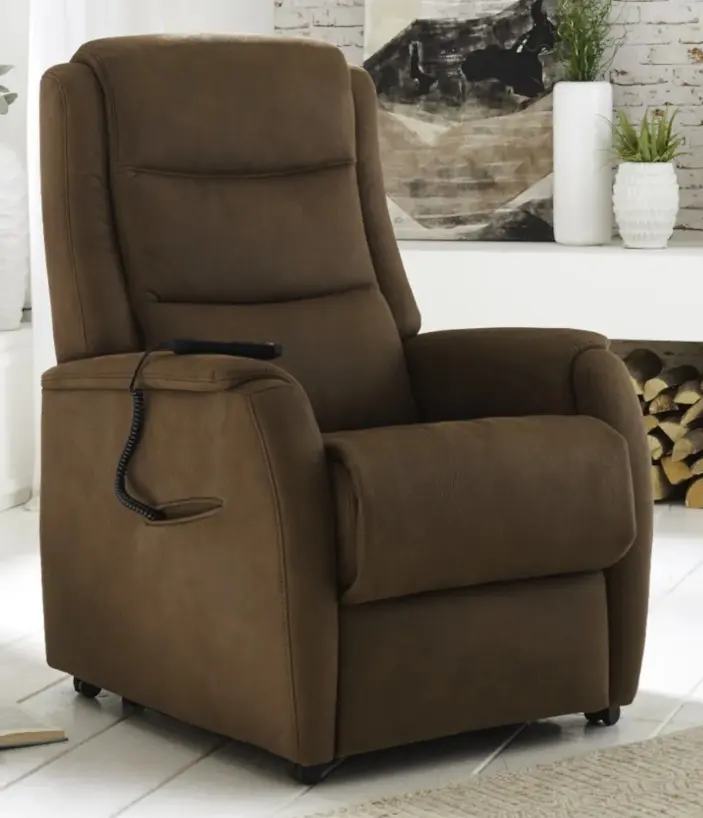 Hukla Relaxsessel HU-RV15038 Leder Schoko mit Motor und Aufstehhilfe