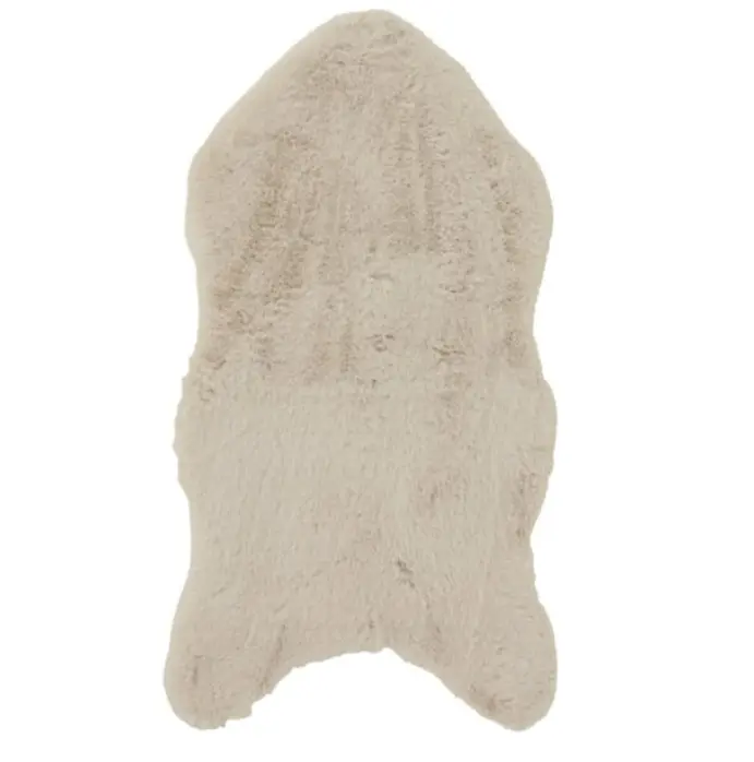 Kaemingk Teppich Kunstfell Creme ca. 90x50x2 cm