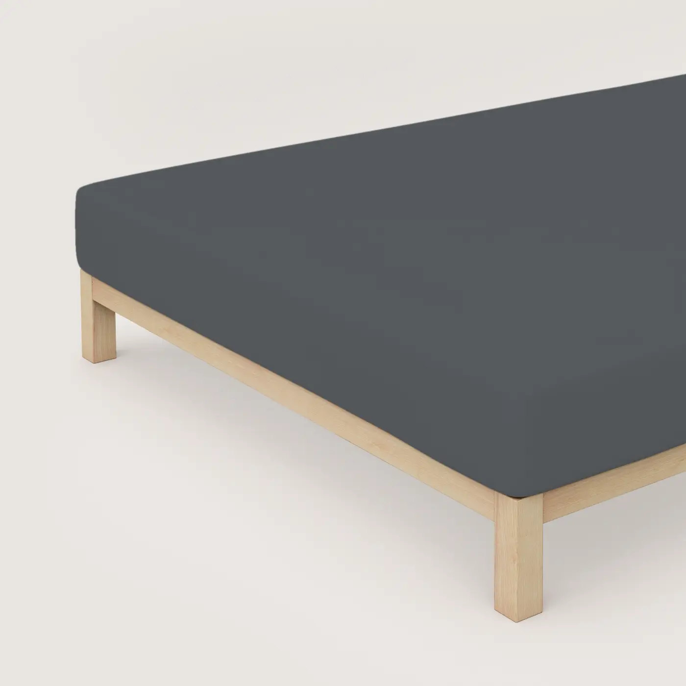Schlafgut Spannbetttuch Pure 240x200-240x220 cm Grey Deep
