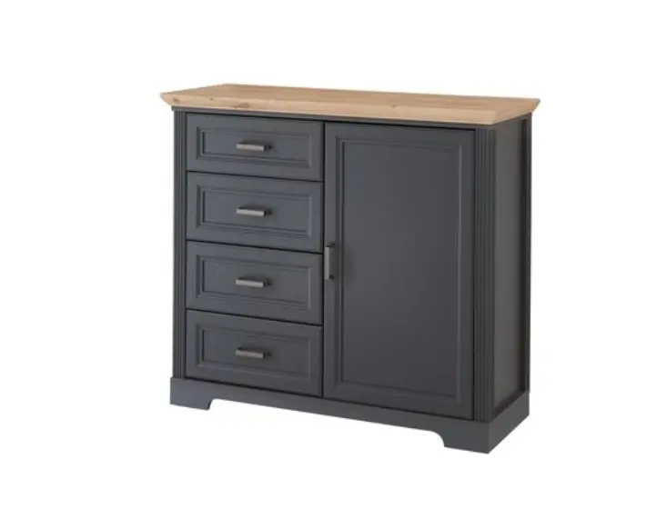 Innostyle Kommode Jasmin Graphit/Eiche Artisan ca. 115x102x41 cm