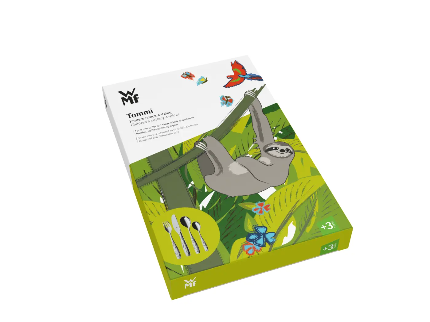 WMF Kinderbesteck-Set Faultier Tommi,