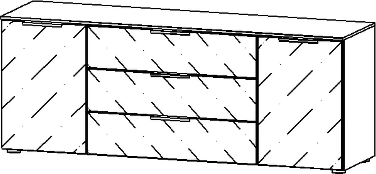 Rauch Kommode Flipp Champagner ca. 160x61x42 cm