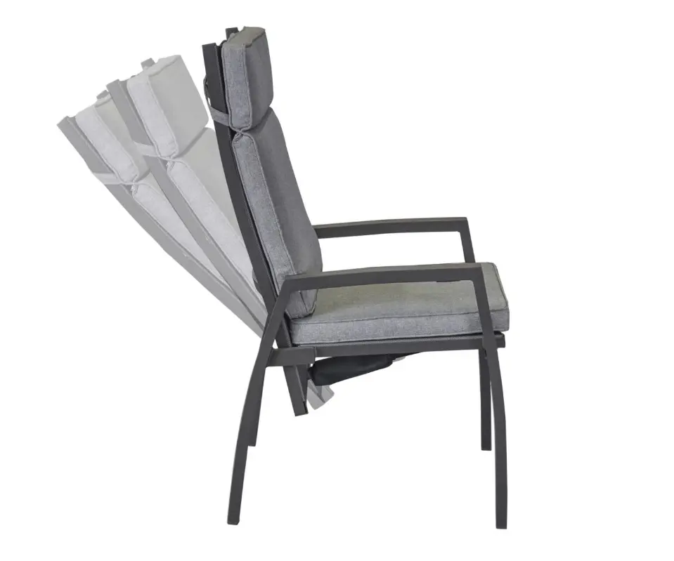 LC Garden Positionsstuhl Sondrino Anthrazit/Hellgrau ca. 58x72x110 cm