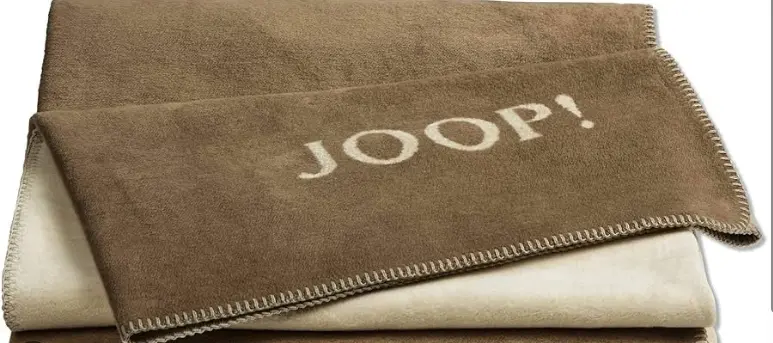 JOOP! Plaid / Decke 150 x 200 cm Ecru/ash
