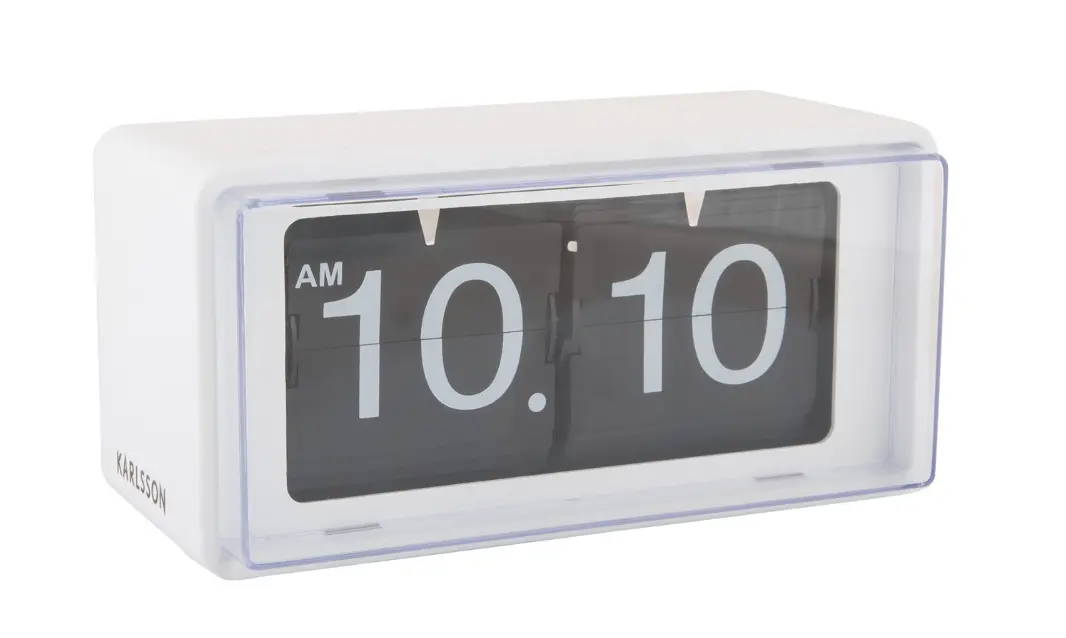 Karlsson Wall/Table Clock Retro Boxed Weiß