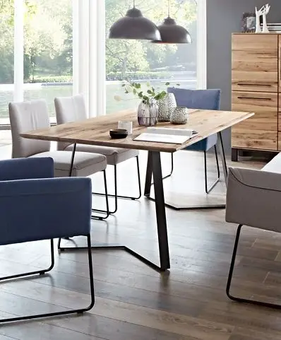 Niehoff Esstisch 3303-44-080, feste Platte, 200 x 100 cm Holzfarben