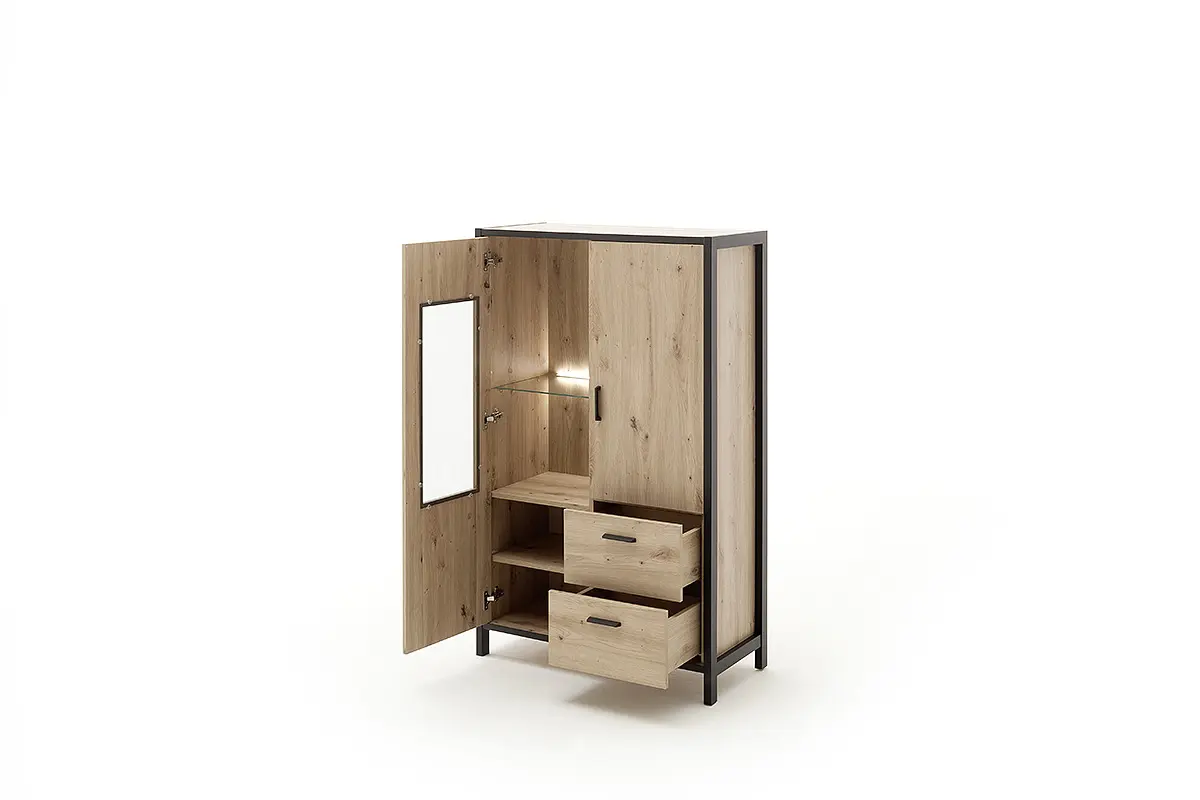 MCA Highboard Balkeneiche - anthrazit ca.86x140x40 cm