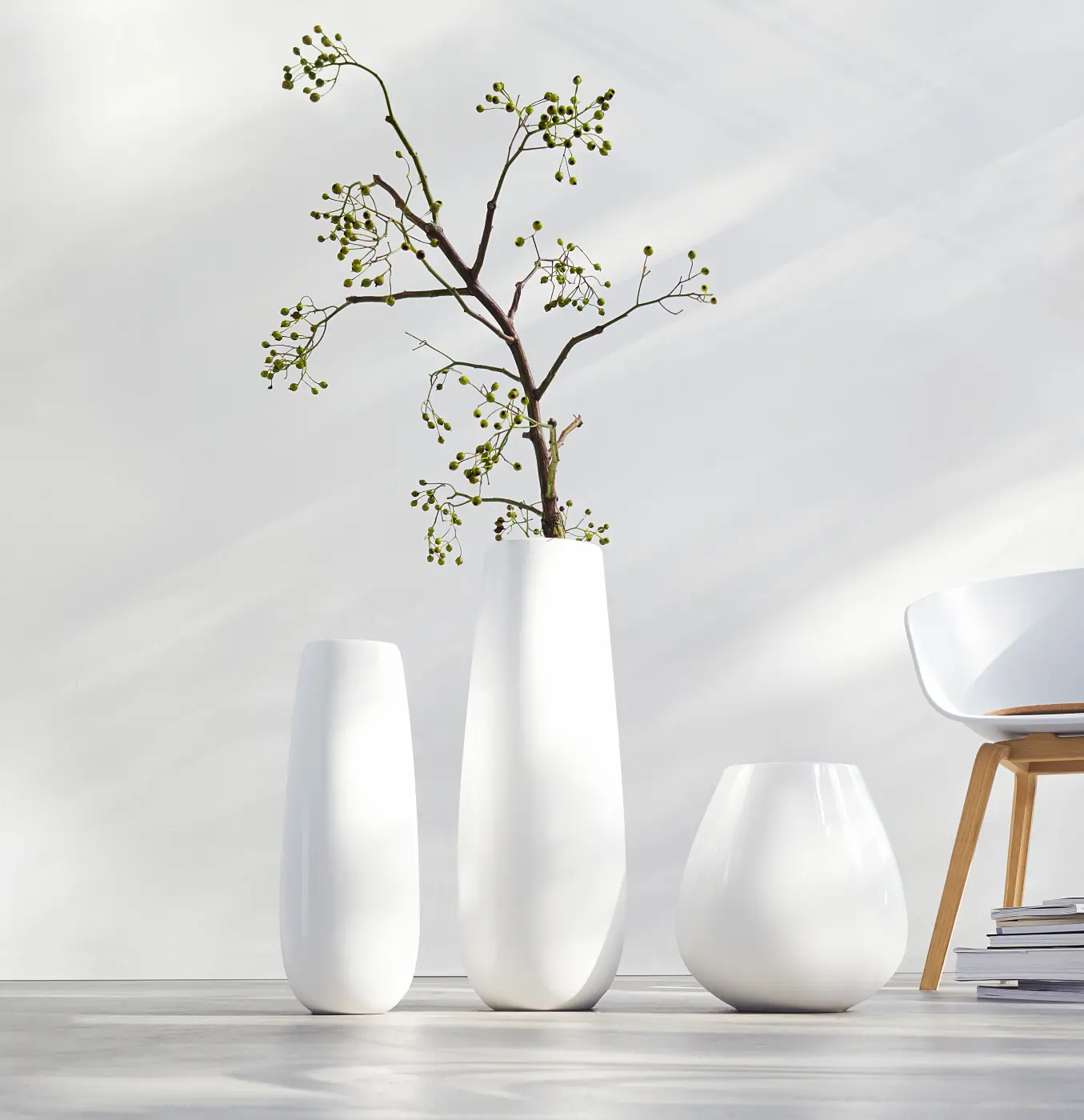ASA Vase Ease Weiß 18x45 cm