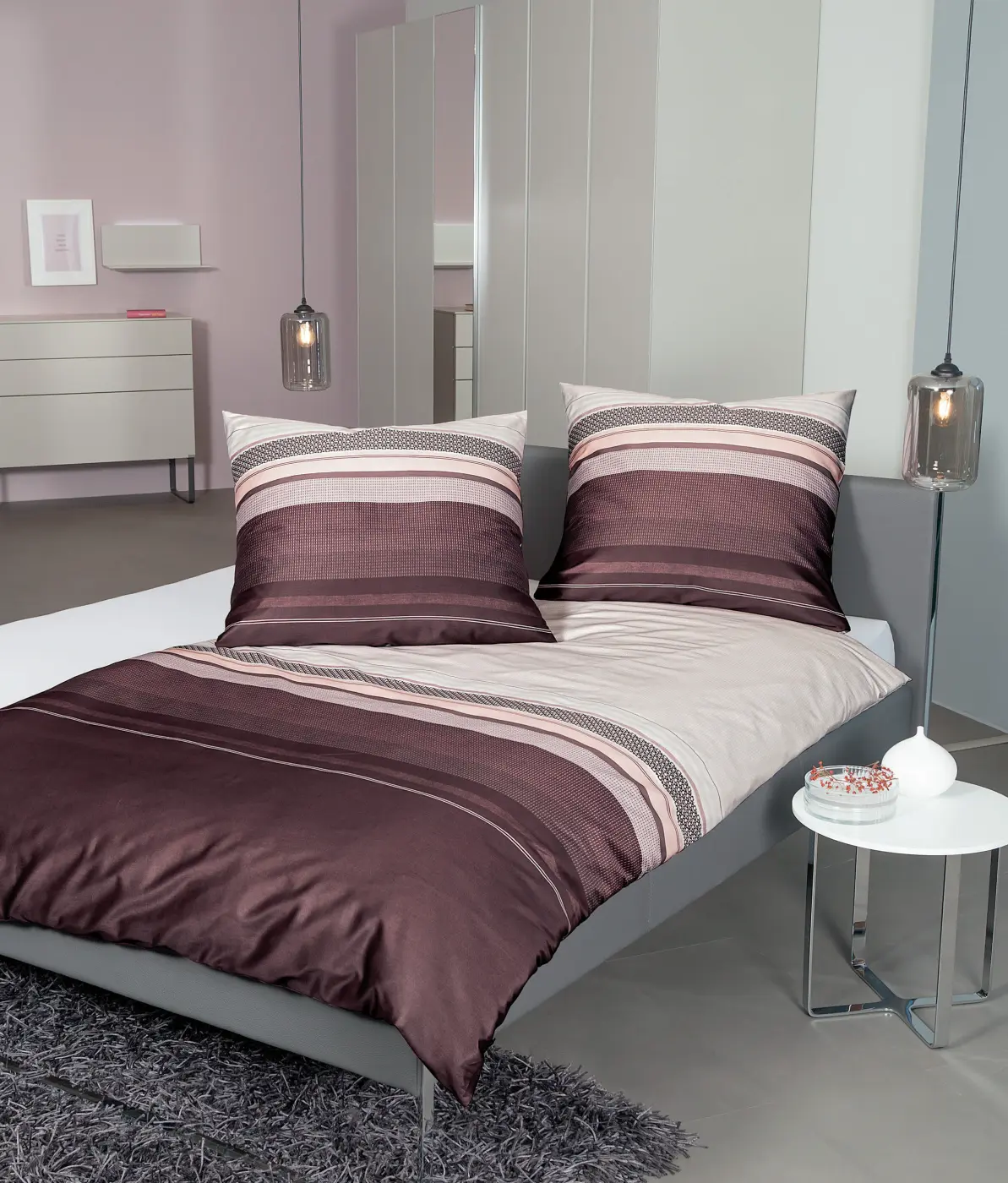 Janine Design Bettwäsche Rosenholz 155x220 cm und 80x80 cm