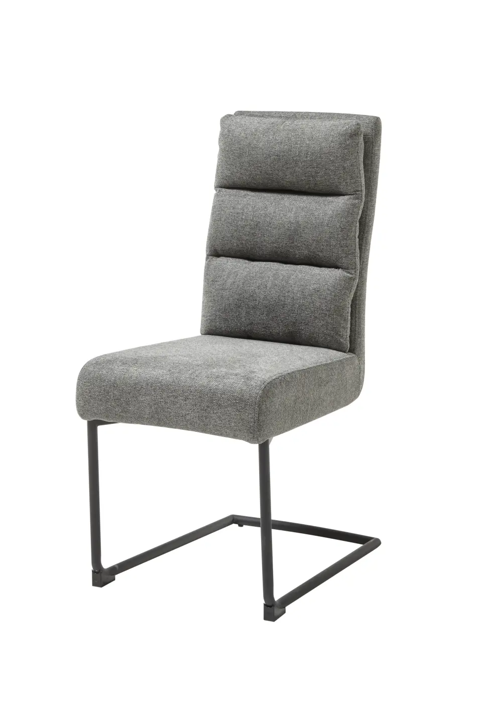 Stuhl hellgrau Gestell schwarz matt BHT ca.  45x100x61 cm