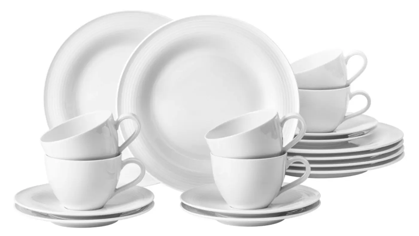 Seltmann Kaffeeservice Beat 18-teilig Weiß