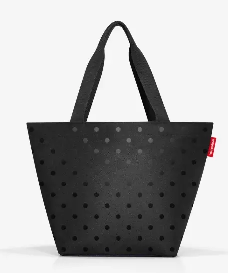 Reisenthel Shopper M Glossy dots black 51x30.5x26 cm