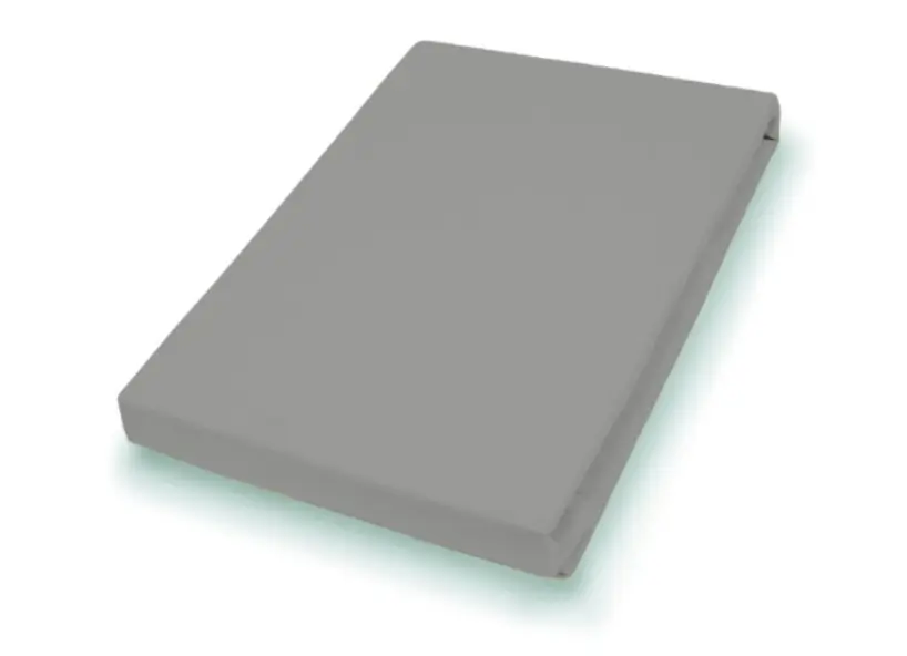 Hahn Haustextilien Spannbetttuch Jersey Kiesel 90-100x200 cm