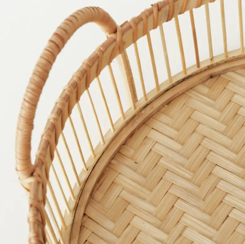 Boltze Tablett Lekika Natur Bambus