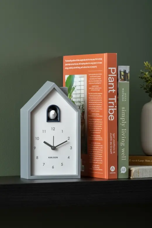 Karlsson Alarm Clock Mouse Grey ca. 12x20x6 cm