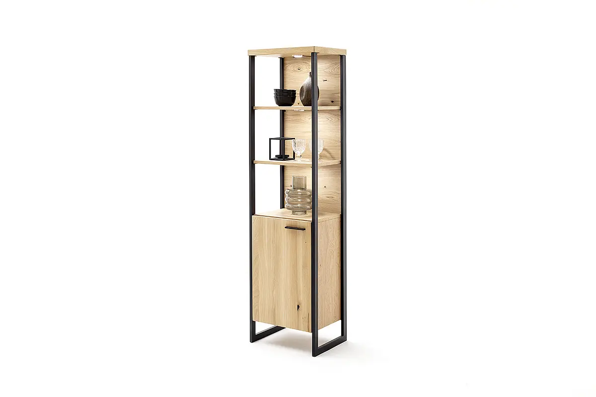 MCA Stauraumelement Balkeneiche - anthrazit ca.50x186x38 cm