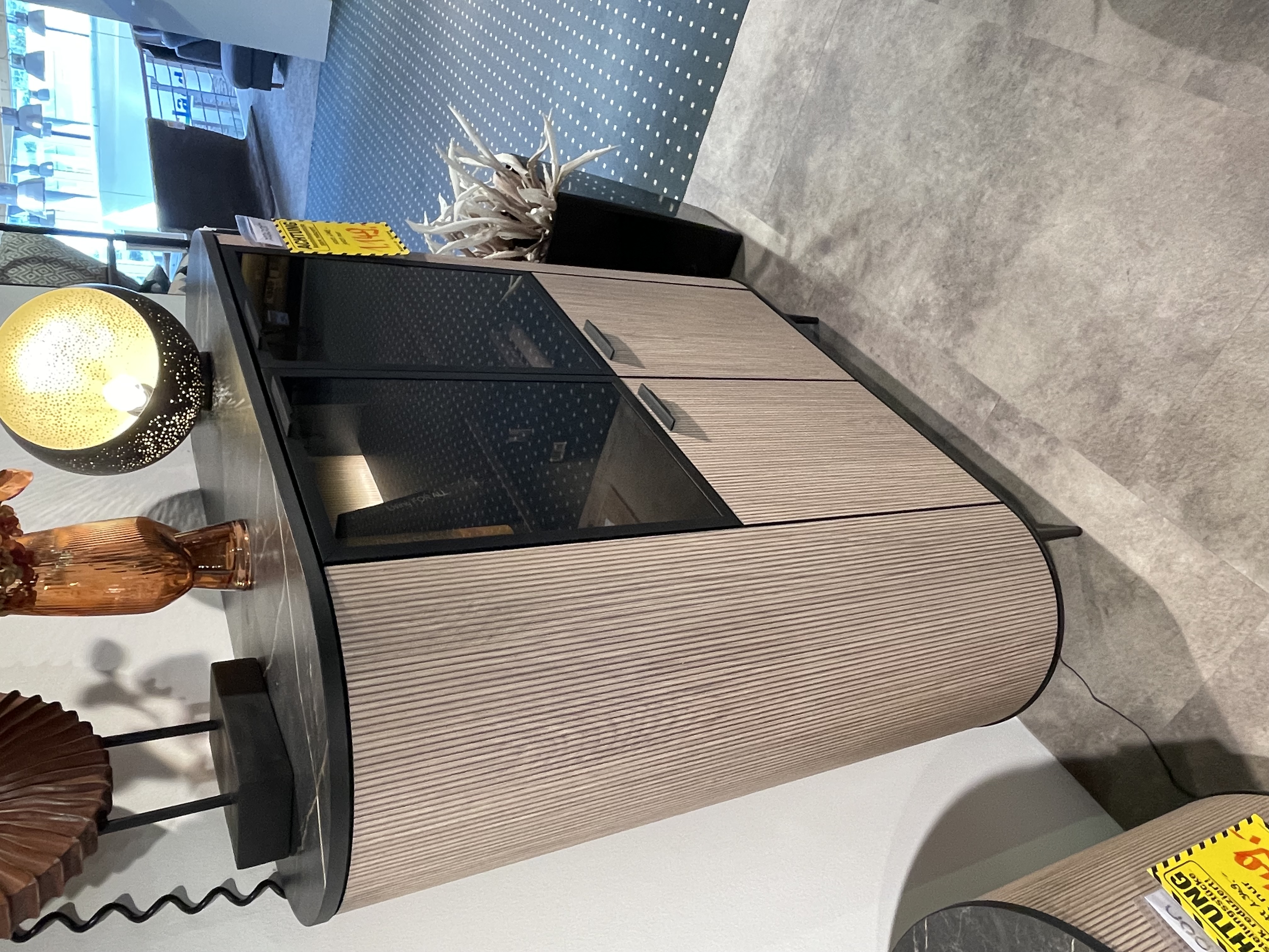 Highboard Aramon Natur ca. 140x125x45 cm inkl. Beleuchtung