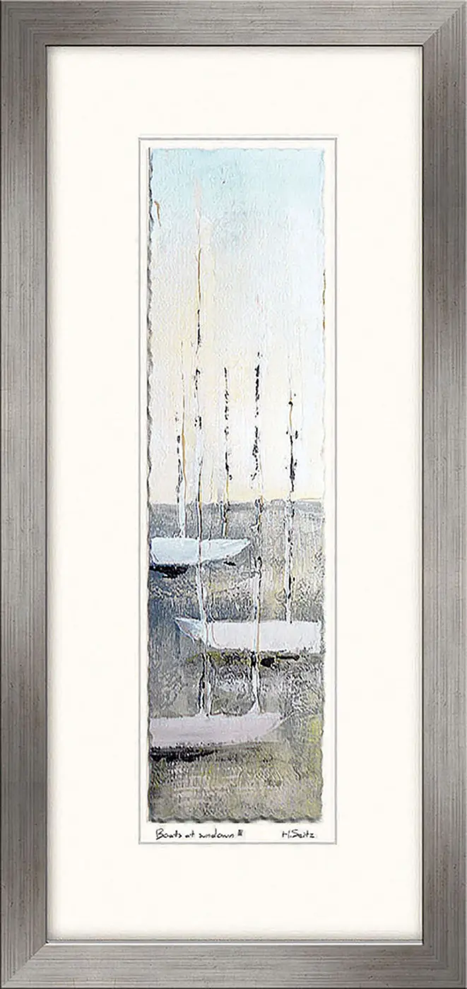 ars graphica Real-Art 76x36cm - Seitz: Boats at sundown III