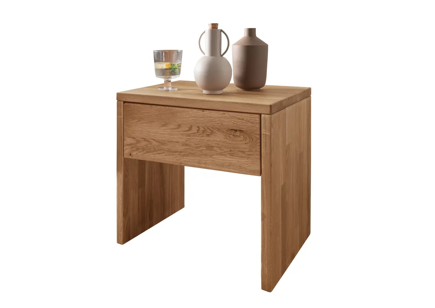 3S Frankenmöbel Nachtkommode Wileiche massiv geölt ca. 45x45x35 cm